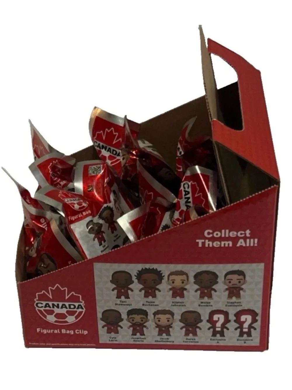7 Team Canada Figural Bag Clip Figure Packs Lot With Display Box World Cup NEW